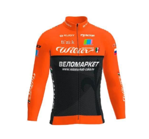 МАЙКА ДЛ.РУКАВ BIEMME Team Velomarket оранж.2021