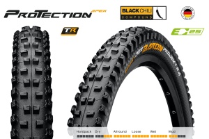 Покрышка Continental  27.5x2.4" Der Baron Projekt ProTection Apex foldable 3/180Tpi 950гр. (01015720