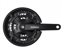 Система Shimano MT101, 175мм, для 3x9ск, под квадрат, 40/30/22, с защитой, с болтами креп, черный