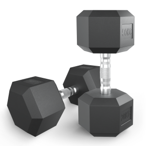 Гантель гексагональная UNIX Fit обрезиненная