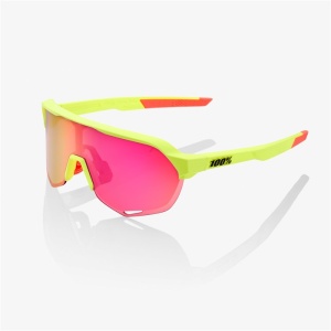 Очки спортивные 100% S2 Matte Washed Out Neon Yellow / Purple