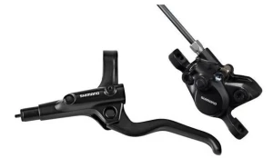 Дисковый тормоз SHIMANO MT201, BL(лев)/BR(передн), полимер. колодк., 1000мм, цв. черн.