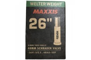 Камера Maxxis WELTER WEIGHT 26X1.5/2.5 (40/63-559) 0.8 SChrader 48 В ИНВ.КОРОБКЕ