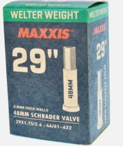Камера Maxxis WELTER WEIGHT 29X1.75/2.4 (44/61-622) 0.8 LSV48 (B-C) Камера Maxxis WELTER WEIGHT 29X1.75/2.4 (44/61-622) 0.8 LSV48 (B-C)