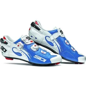 Велотуфли Sidi WIRE Carbon синий/белый лакированный