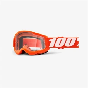 Очки подростковые 100% Strata 2 Youth Goggle Orange / Clear Lens