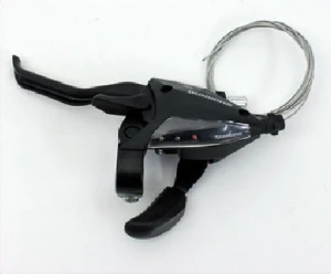 Шифтер с тормозной ручкой SHIMANO Tourney, EF500, лев, 3ск, тр., цв. черный