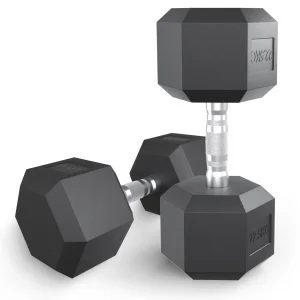 Гантель гексагональная UNIX Fit обрезиненная