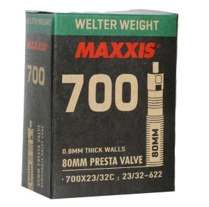 Камера Maxxis Welter Weight 700x23/32C 0.8 мм вело нип. 80 мм Камера Maxxis Welter Weight 700x23/32C 0.8 мм вело нип. 80 мм