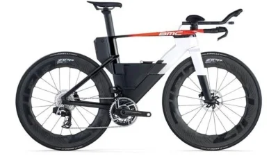 Велосипед BMC Speedmachine 01 Disc One Dura-Ace Di2 2x12 Carbon/White/Red (2025) (L)