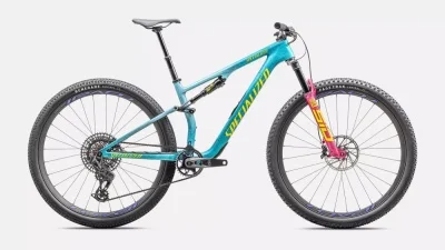 Велосипед Specialized Epic 8 Pro (2025) (Gloss Lagoon Blue / Liquid Metal / Yellow L)