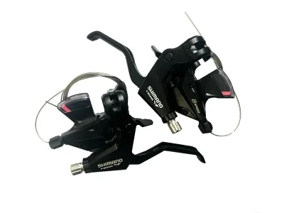Тормозная ручка SHIMANO Altus, M310, лев/пр, 3x8ск, тр.+оплетк, цвет черный (Черный)