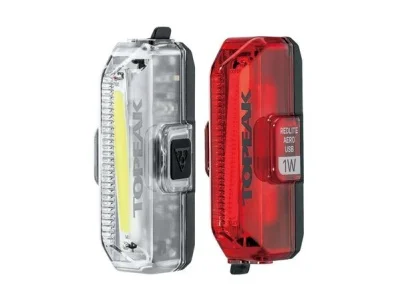 Фонари TOPEAK Aero USB 1W Combo, WhiteLite & RedLite kit, w/super bright COD LED