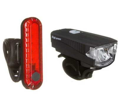 Фонарь STG FL1588(300 люм звонок 120fb (1200MmAH)) + BCTL5477 (usb) (Черный)