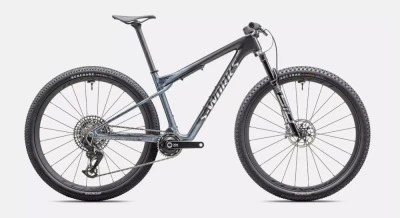 Велосипед Specialized S-Works Epic World Cup (2025) (Gloss Glacial Metallic Granite / Brushed Chrome S)