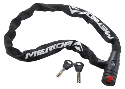 Замок Merida Keys Cable Lock 90см*8мм, 1050гр. противоугонный с ключами (Черный)