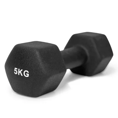 Гантель UNIX Fit неопреновая (5 кг, Черный)